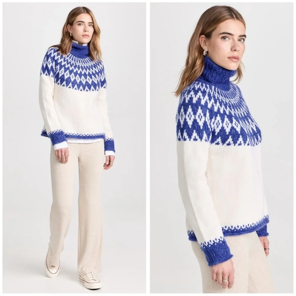 Alex Mill Bailey Fair Isle Turtleneck Size Medium​